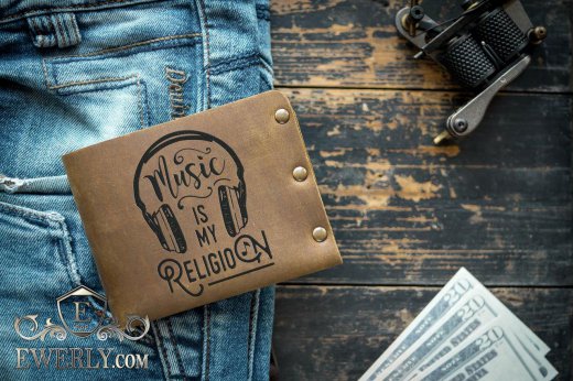 Чоловічий гаманець зі шкіри 11082BL, фото