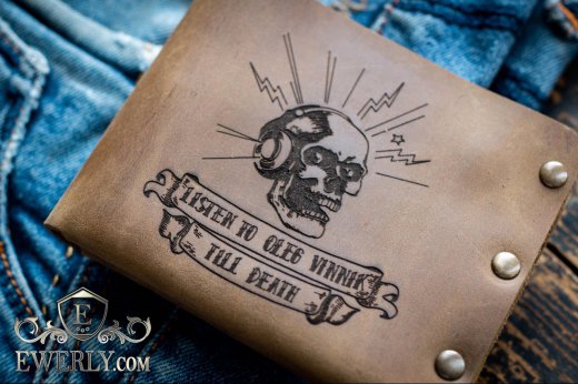 Портмоне з натуральної шкіри для чоловіків, фото