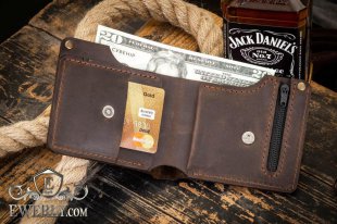 Гаманець чоловічий шкіряний з монетницьою 11092HU, фото