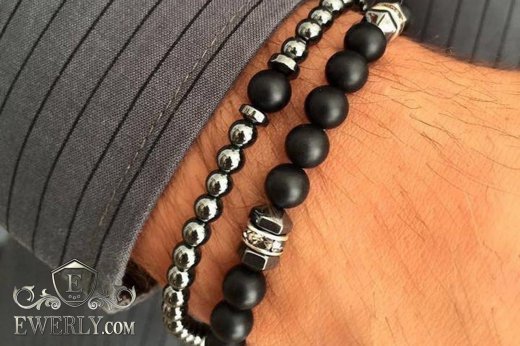 Комплект браслетов из камня 123046RR, фото