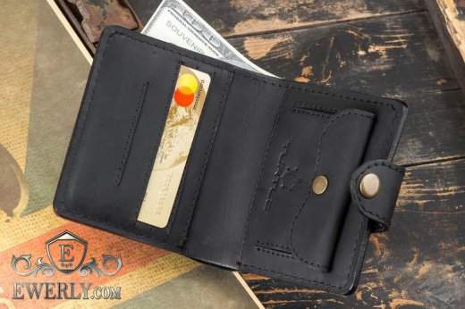 Handmade genuine leather wallet, фото