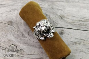Перстень чоловічий з головою тигра - чоловіча печатка, фото