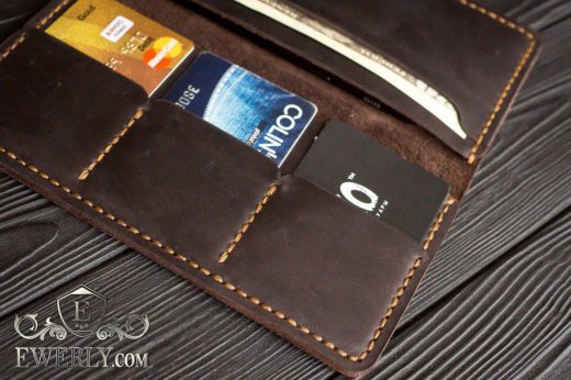 Handmade genuine leather wallet, фото