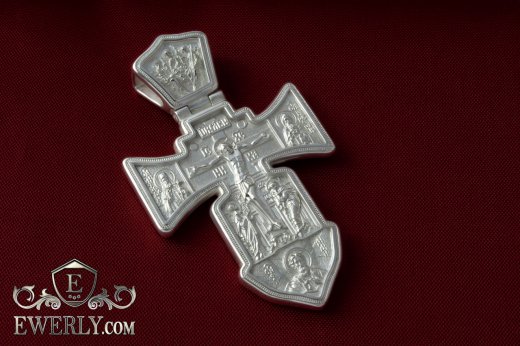 Big men's cross of sterling silver, фото