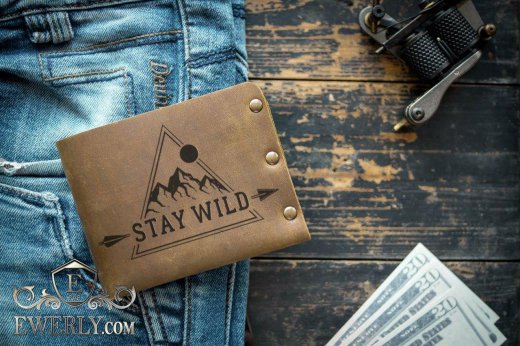 Чоловічий шкіряний гаманець 11080AX, фото