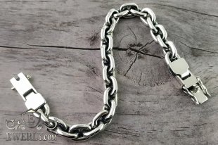 Якірний браслет без граней зі срібла, фото