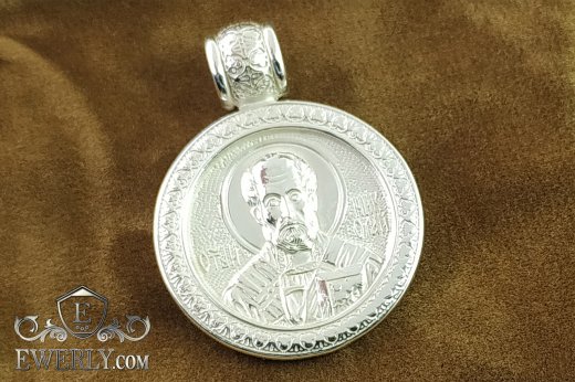 Men's pendant of silver, фото