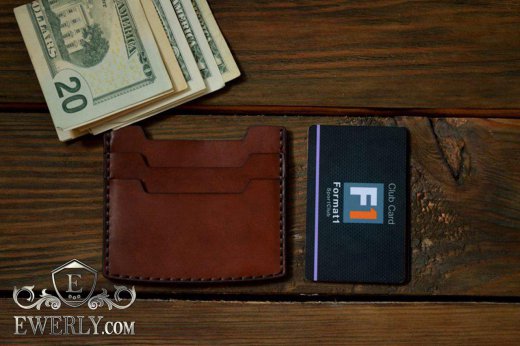 Money clip made of genuine leather, фото