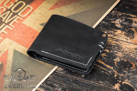 Handmade genuine leather wallet, фото