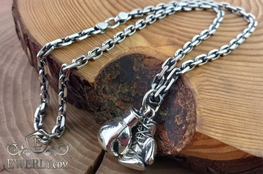 Якірний ланцюжок з кулоном "Боксерські рукавички", фото