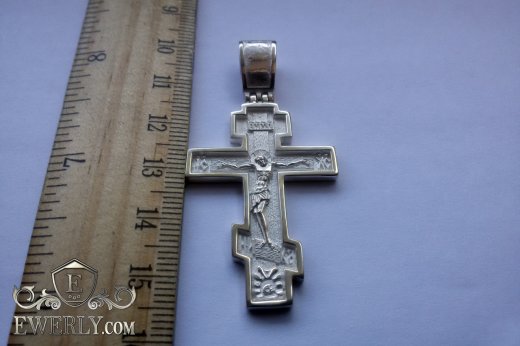Men's cross of silver, фото