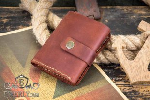 Handmade genuine leather wallet, фото