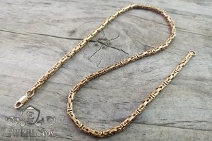 Византийская серебряная цепочка с позолотой, фото