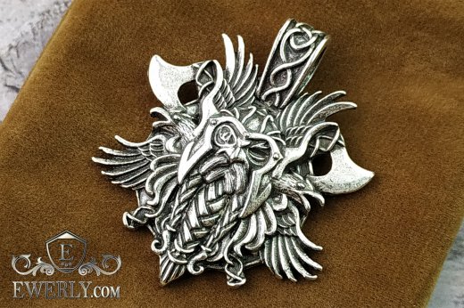 Big men's pendant of  silver, фото
