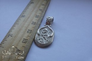 Pendant - icon of  silver, фото