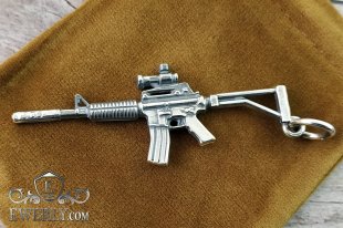 Big pendant of sterling silver for men, фото