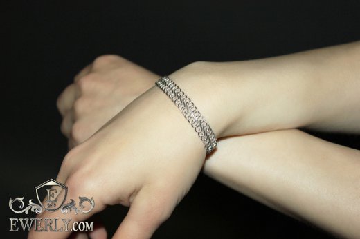 Women's bracelet "Eight" of  silver, фото