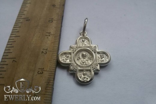 Cross of silver without crucifix, фото